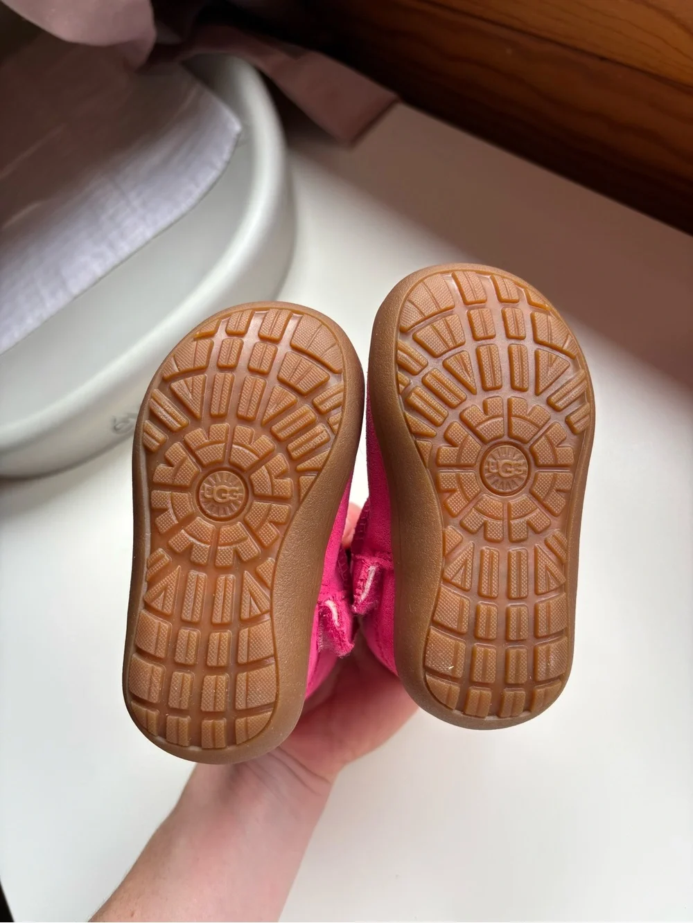 UGG Toddlers' Bright Pink Suede Boots